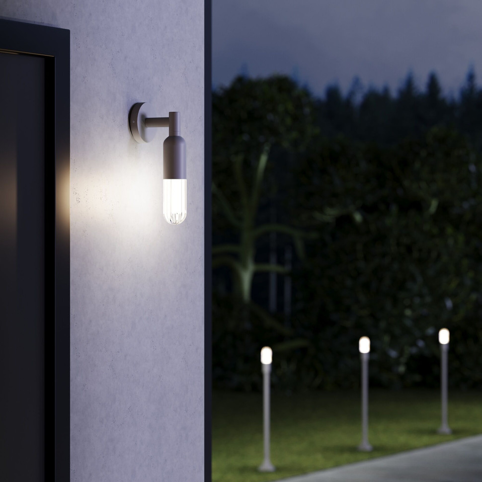 Уличный настенный светильник ISIDA 35165/U серый