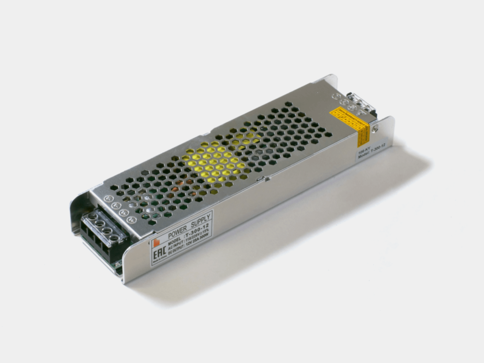  SWG Standard Блок питания компактный для светодиодных лент (узкий), 300 W, 12V, T-300-12