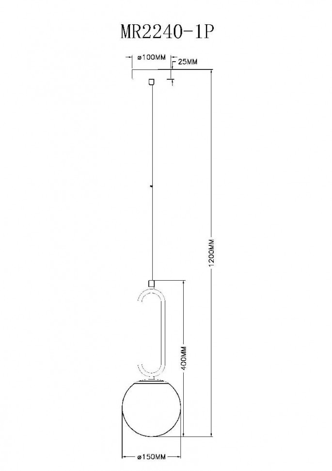 Подвесной светильник Myfar Pierre MR2240-1P