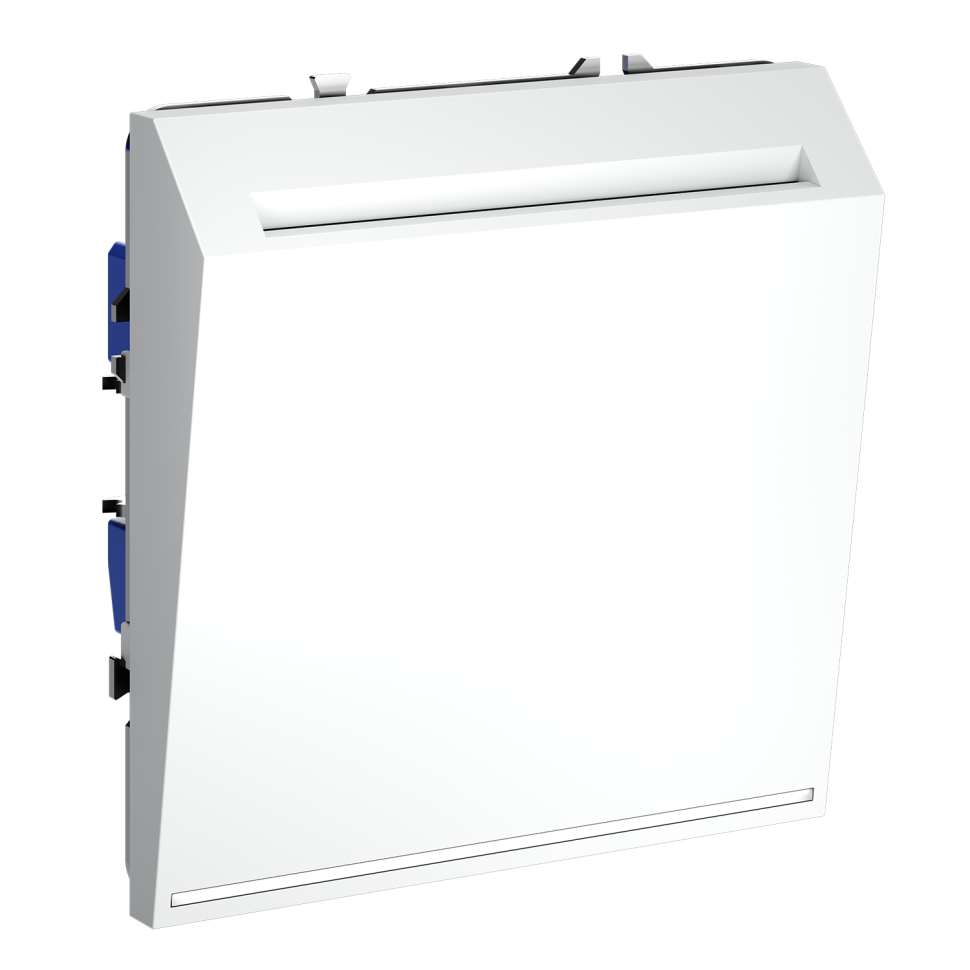 Выключатель встраиваемый VOLTUM S70 карточный 16А, (белый матовый)