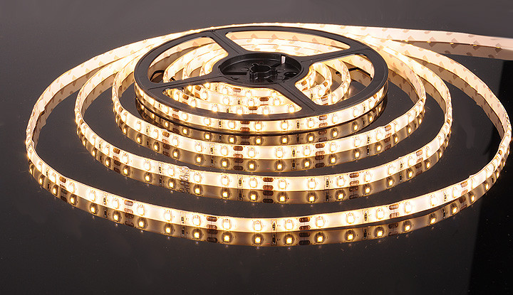 3528 12V 60Led 4,8W IP65 / Лента светодиодная  60Led 4,8W IP65 теплый белый