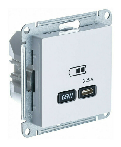 Зарядное устройство USB Type-C 65W Systeme Electric Atlas Design белое ATN000127