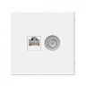 Розетка TV+RJ-45 кат. 5e Schneider Electric Art Gallery белая GAL000189