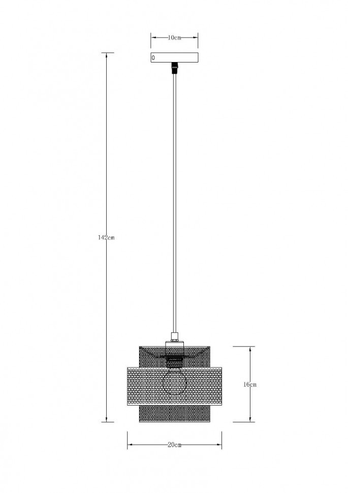 Подвесной светильник Arte Lamp Grid A7069SP-1GO