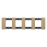 Рамка четверная (2+2+2+2 мод) без суппорта немецкий стандарт Bticino Living Now дуб