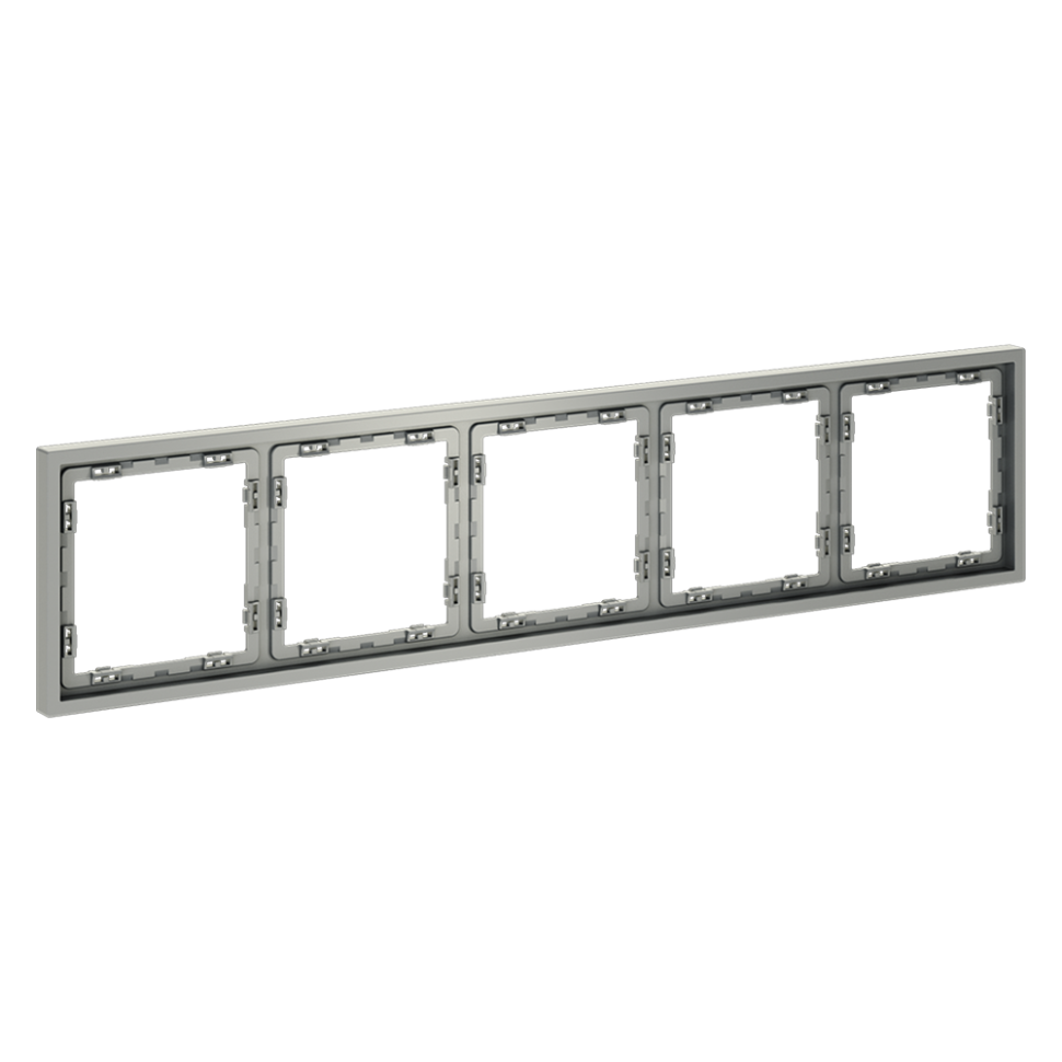 Рамка пластиковая VOLTUM S70 на 5 постов, (сталь)