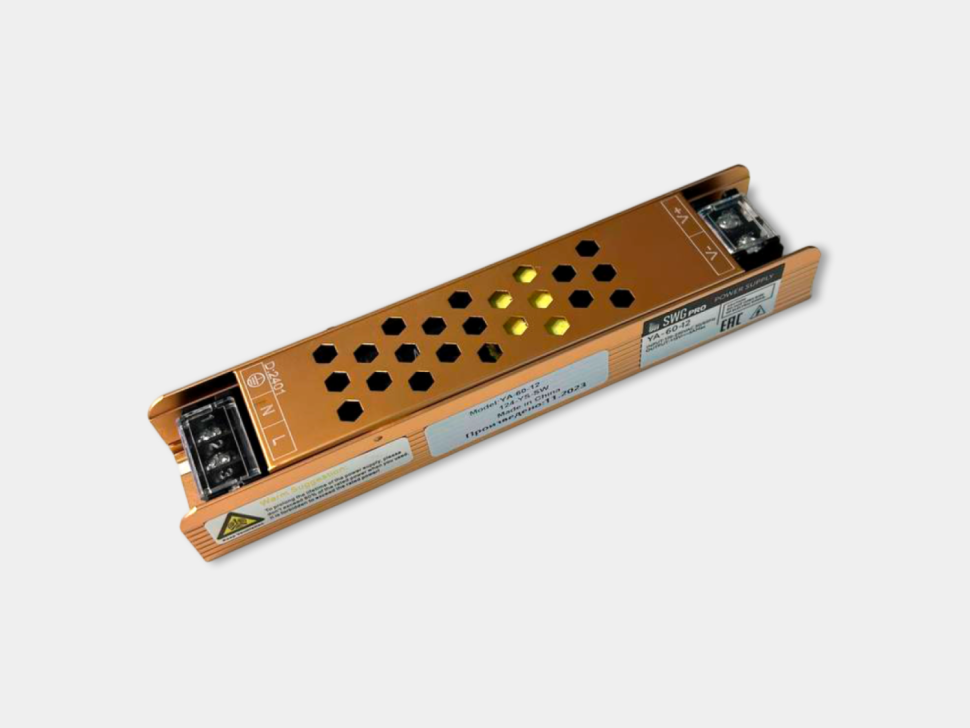  SWG PRO Блок питания для светодиодной ленты, 60Вт, 12В, YA-60-12