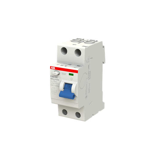 Устройство защитного отключения (УЗО) ABB F202 AC-25/0.03 Тип-AC 2P 25A 30мА 2CSF202001R1250