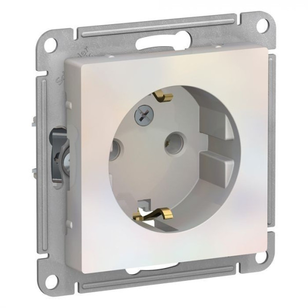 Розетка силовая Systeme Electric Atlas Design жемчуг ATN000443