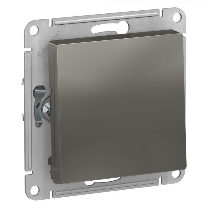 Переключатель одноклавишный Schneider Electric Atlas Design сталь ATN000961