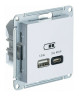 Зарядное устройство USB Type - A+C 45W высокоскоростная зарядка QC, PD Systeme Electric Atlas Design белое ATN000129