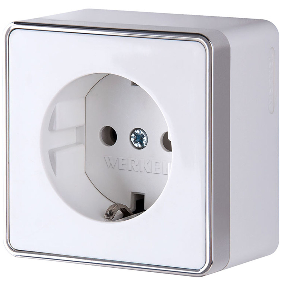 Розетка с заземлением Gallant белая W5071001