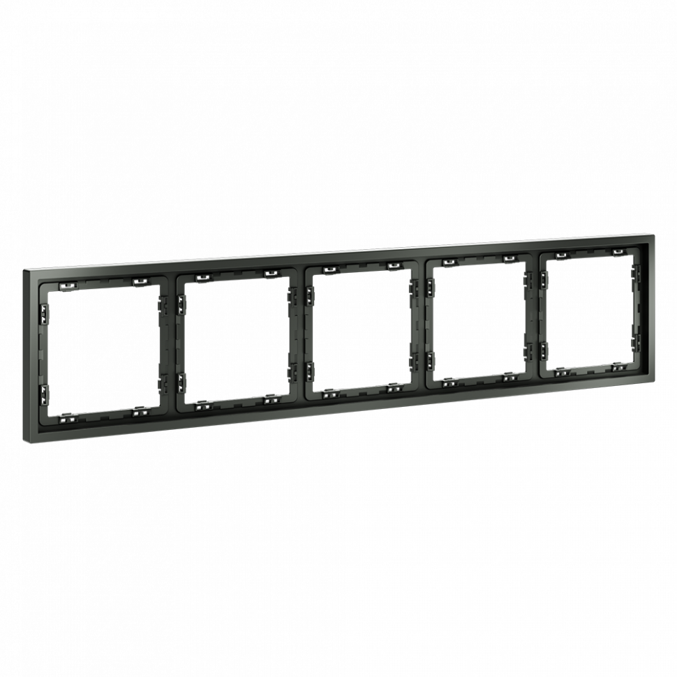 Рамка пластиковая VOLTUM S70 на 5 постов, (титан) VLS100506