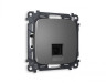 Комплект механизма компьютерной розетки OMEGA MO662010 Антрацит серый RJ-45(8P8C) CAT6 с защитной шторкой QUANT