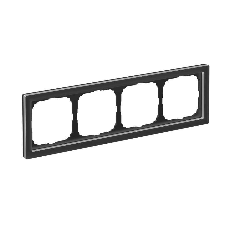 Рамка ARTGALLERY PURE 4 пост, матовое оргстекло черный, GAL331004