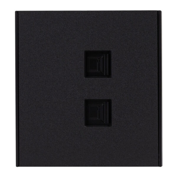 KRANZ Розетка STRONG компьютерная двойная RJ45+RJ45 кат 6 с/у антрацит KR-78-0725-5