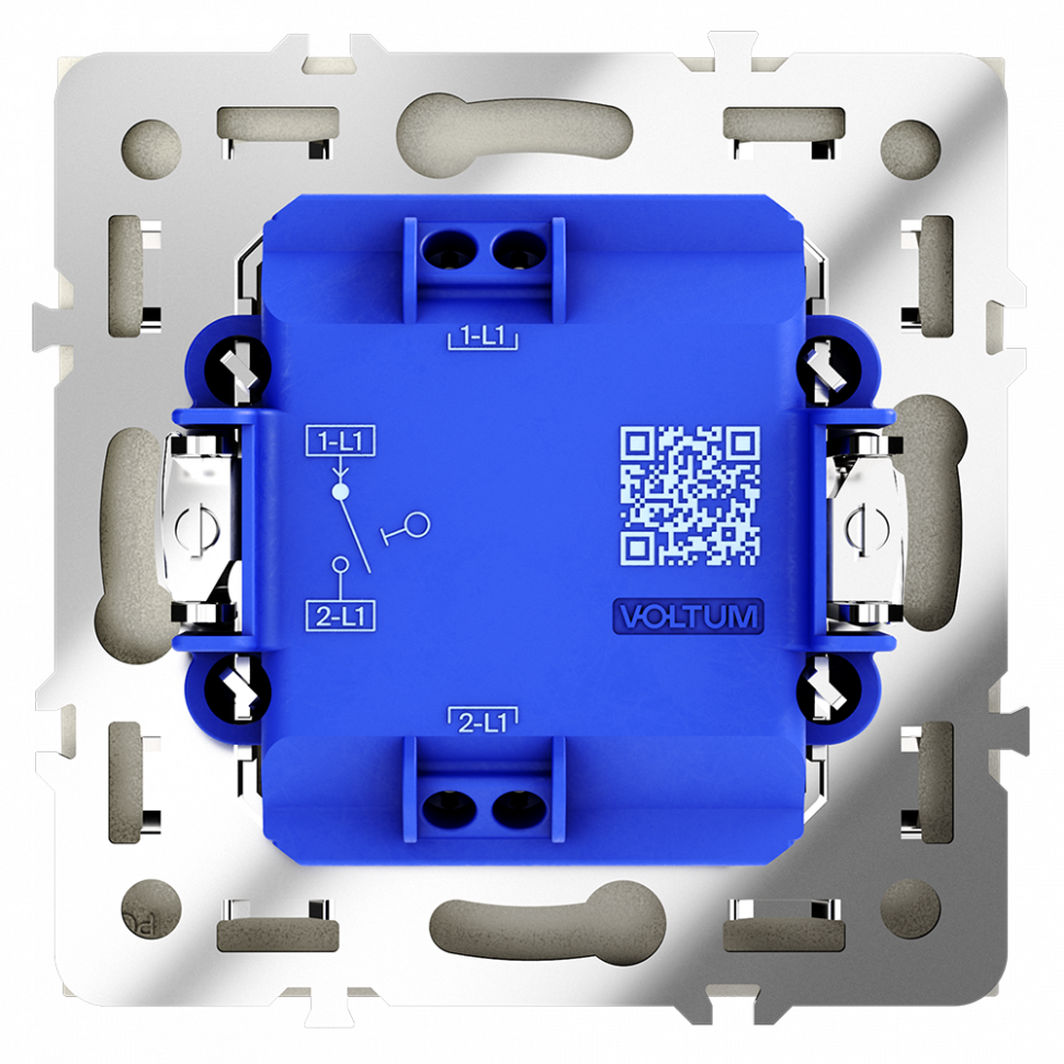 Выключатель встраиваемый VOLTUM S70 одноклавишный 10А, (шелк)