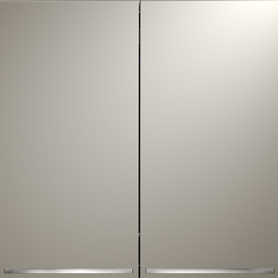 Проходной переключатель встраиваемый VOLTUM S70 двухклавишный с подсветкой 10А, (кашемир)