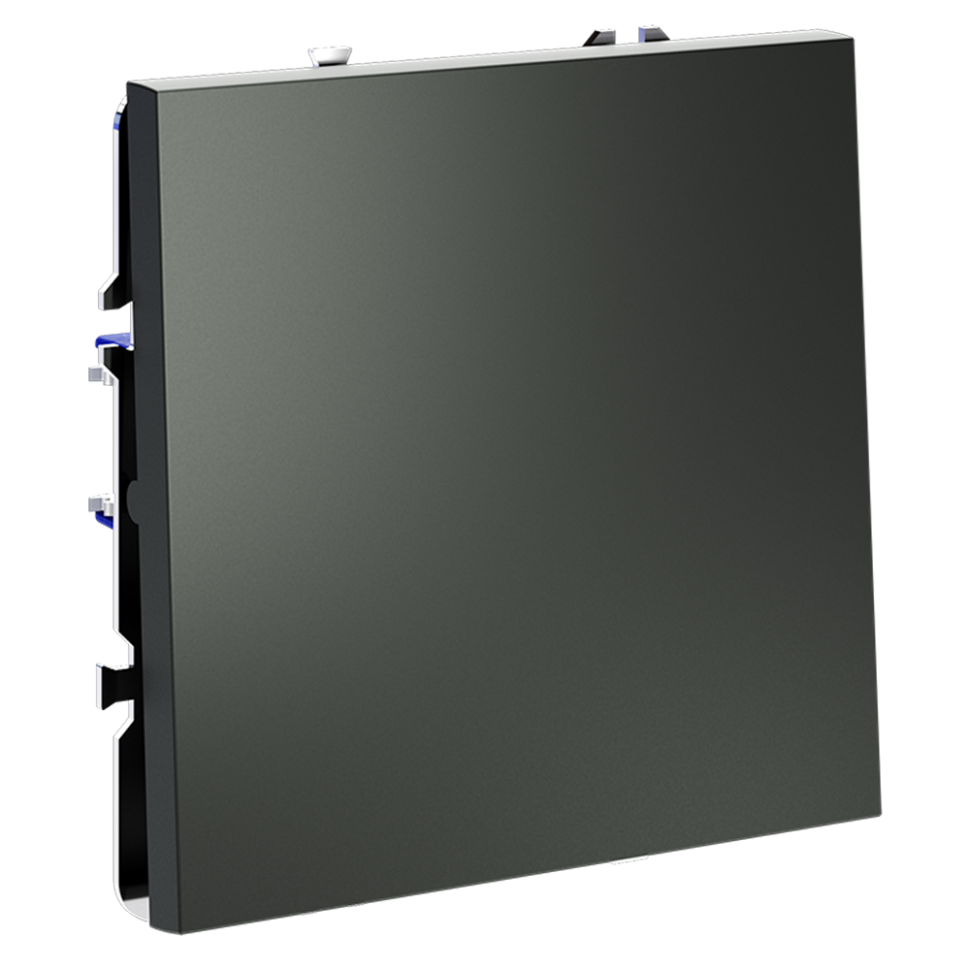 Выключатель встраиваемый VOLTUM S70 одноклавишный 10А, (титан)