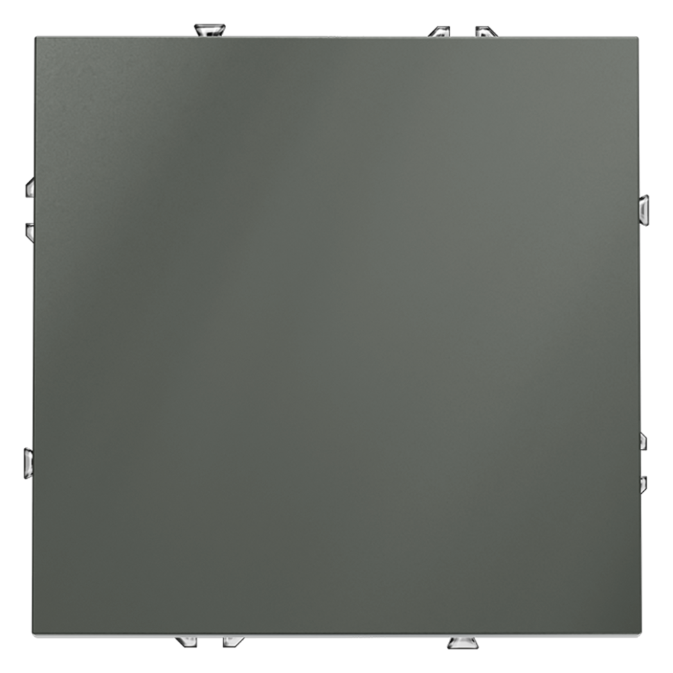 Выключатель встраиваемый VOLTUM S70 одноклавишный 10А, (титан)