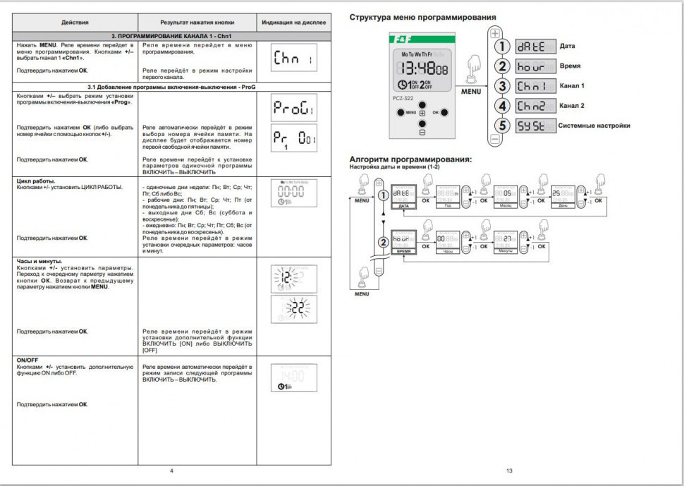 Реле времени программируемый PCZ-522