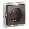 Розетка силовая Systeme Electric Atlas Design мокко ATN000643