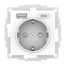 Розетка силовая + USB type - A+C, 5В/2,4А/3,0А, 2х5В/1,5А Systeme Electric Atlas Design белая ATN000132