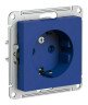 Розетка силовая Schneider Electric Atlas Design со шторками, аквамарин ATN001145