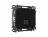Комплект механизма компьютерной розетки OMEGA MO812010 Черный матовый RJ-45(8P8C) CAT6 с защитной шторкой QUANT