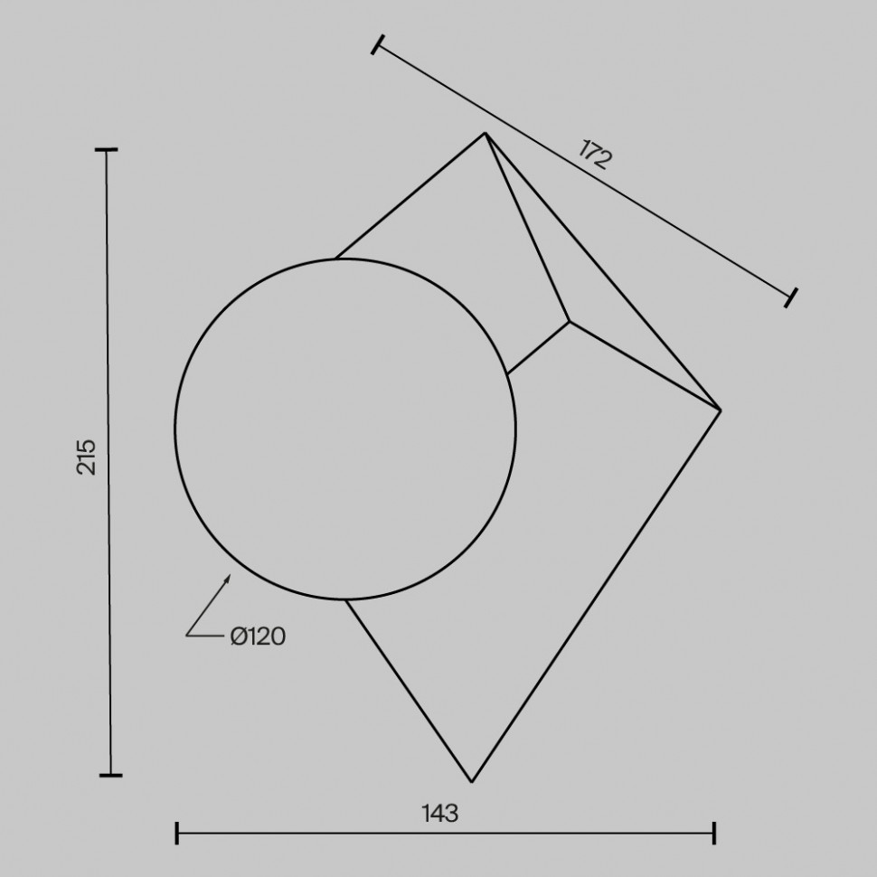Настенный светильник Maytoni Cubeo MOD445WL-01B