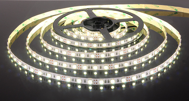 Лента светодиодная 60Led 14,4W IP20 холодный белый (5050 12V 60Led 14,4W IP20)