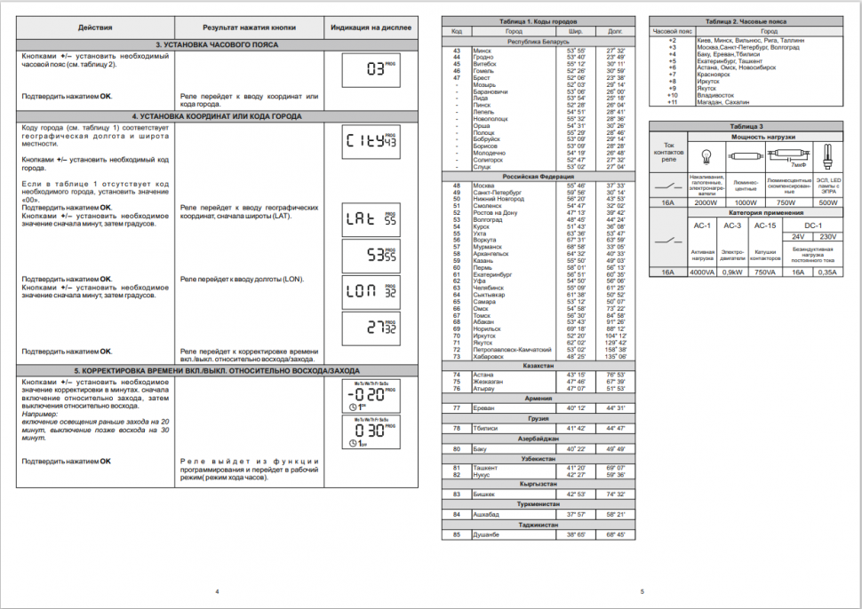 Астрономический реле времени PCZ-524 EA02.002.004 F&F