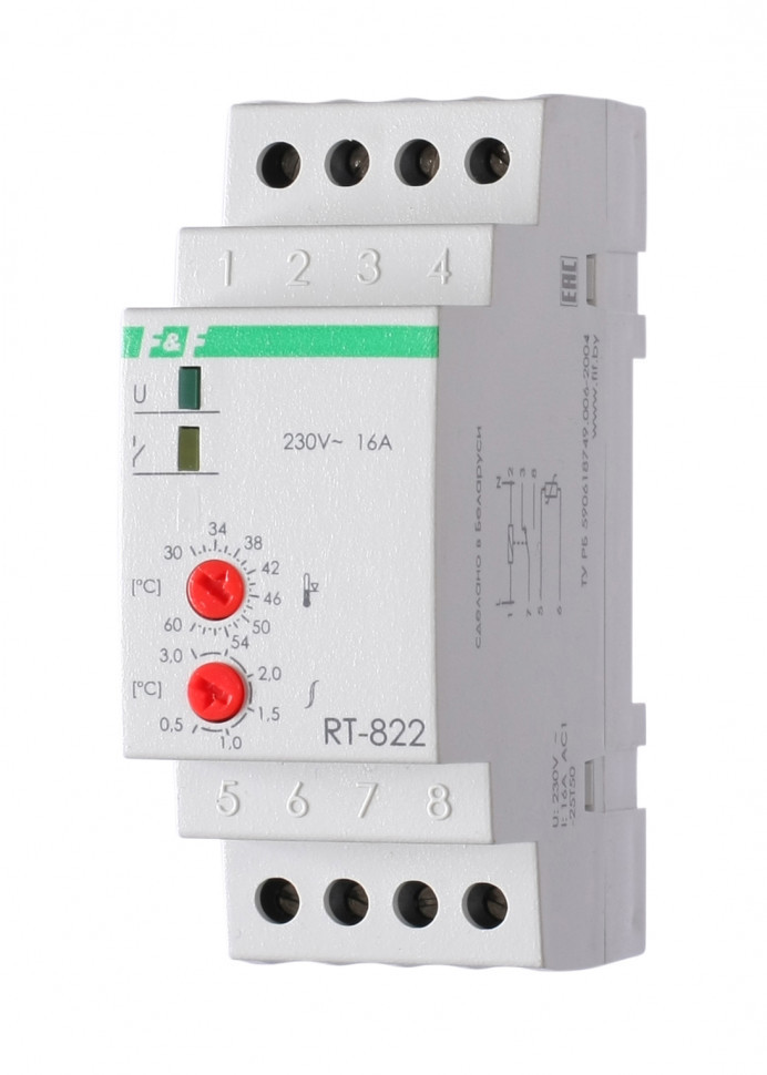 Аналоговый однофункциональный регулятор температуры RT-822