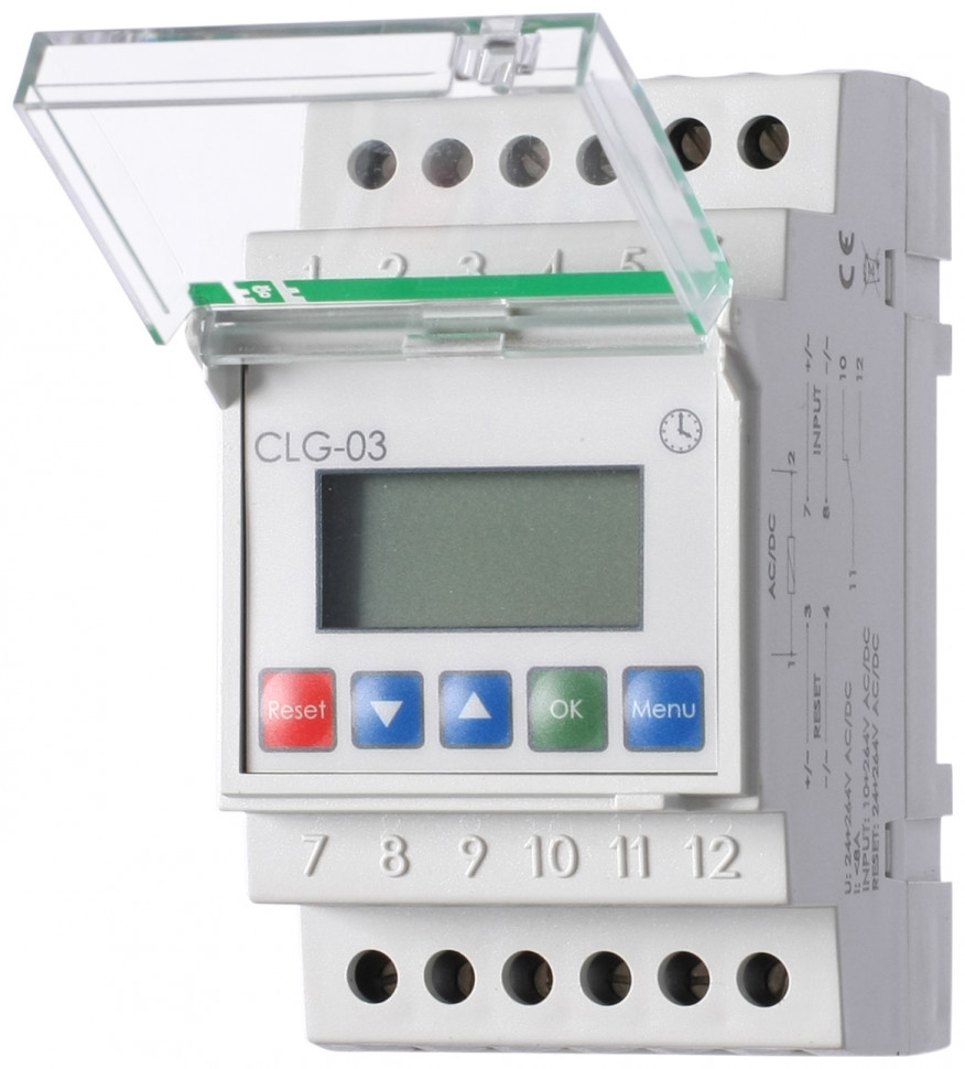 Счётчик времени работы и импульсов CLG-03