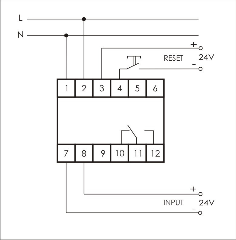 Счётчик времени работы и импульсов CLG-03