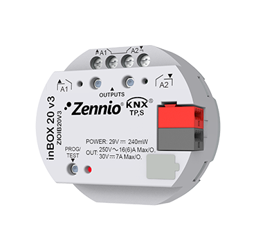 Актуатор KNX для скрытого монтажа, 2-выхода Zennio inBOX 20 v3 ZIOIB20V3