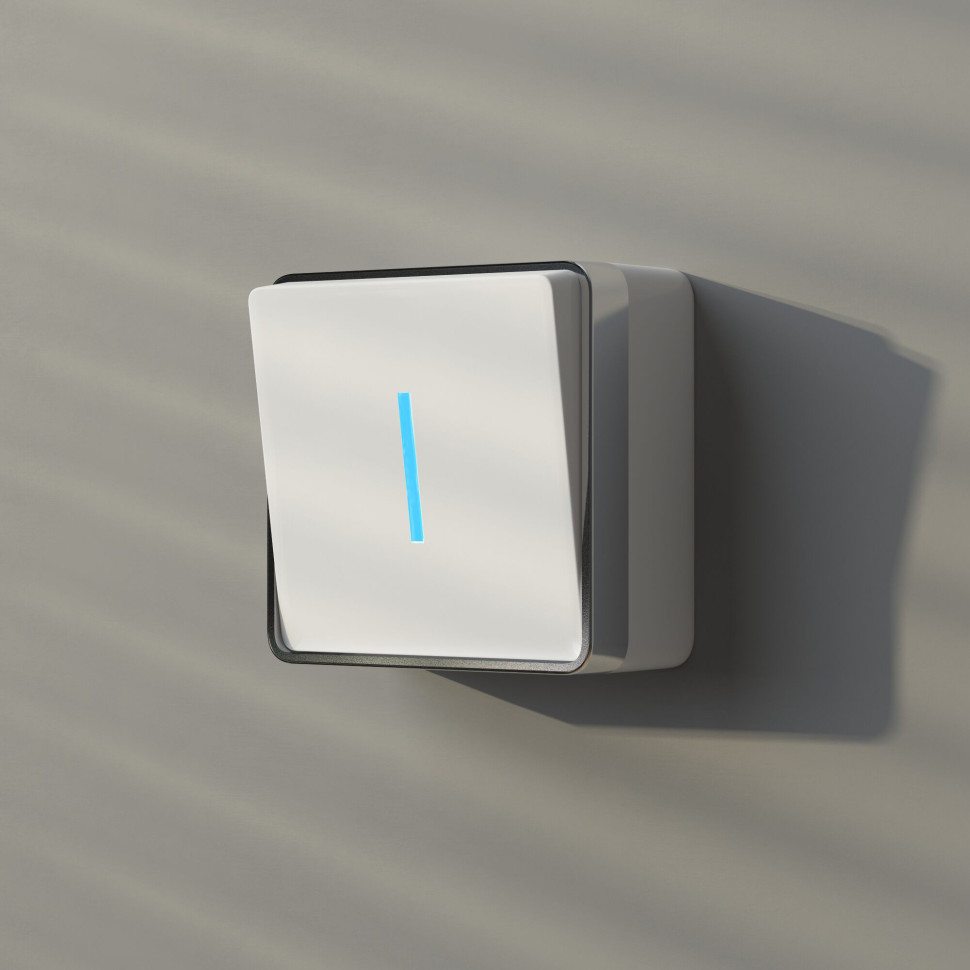 Выключатель одноклавишный с подсветкой Gallant белый W5010101