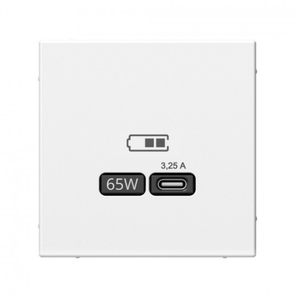 Зарядное устройство USB тип-С 65Вт высокоскор.заряд. QC, PD, механизм, Schneider Electric Art Gallery белое GAL000127