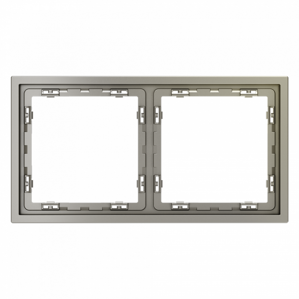 Рамка пластиковая VOLTUM S70 на 2 поста, (шелк) VLS100204