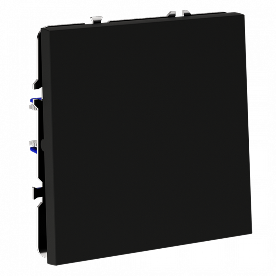 Выключатель встраиваемый VOLTUM S70 одноклавишный 10А, (черный матовый) VLS010108