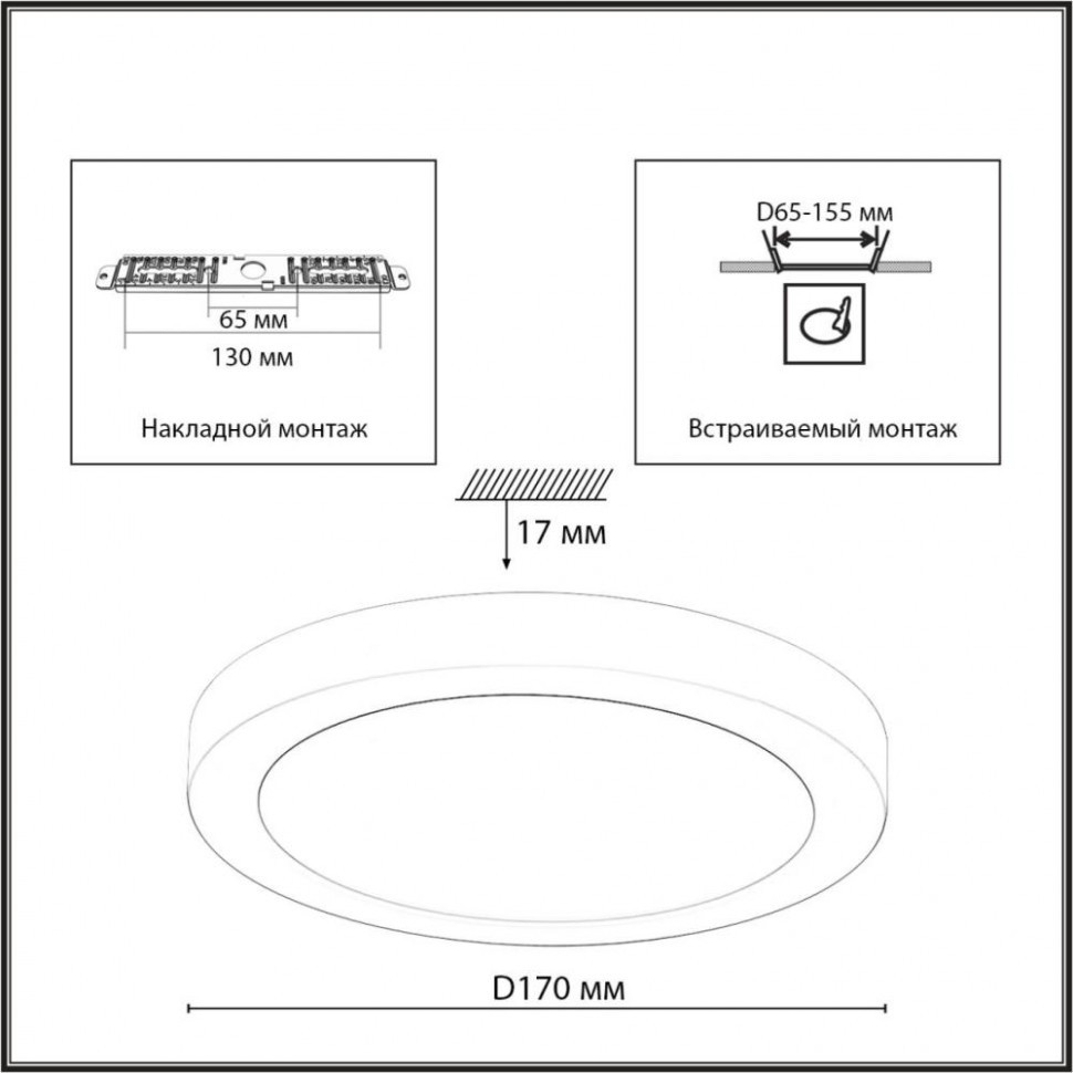 Потолочный светильник Sonex Mitra Led Nebula Black 7788/12L