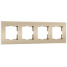 W0042911/ Рамка на 4 поста Slab (шампань софт) W0042911