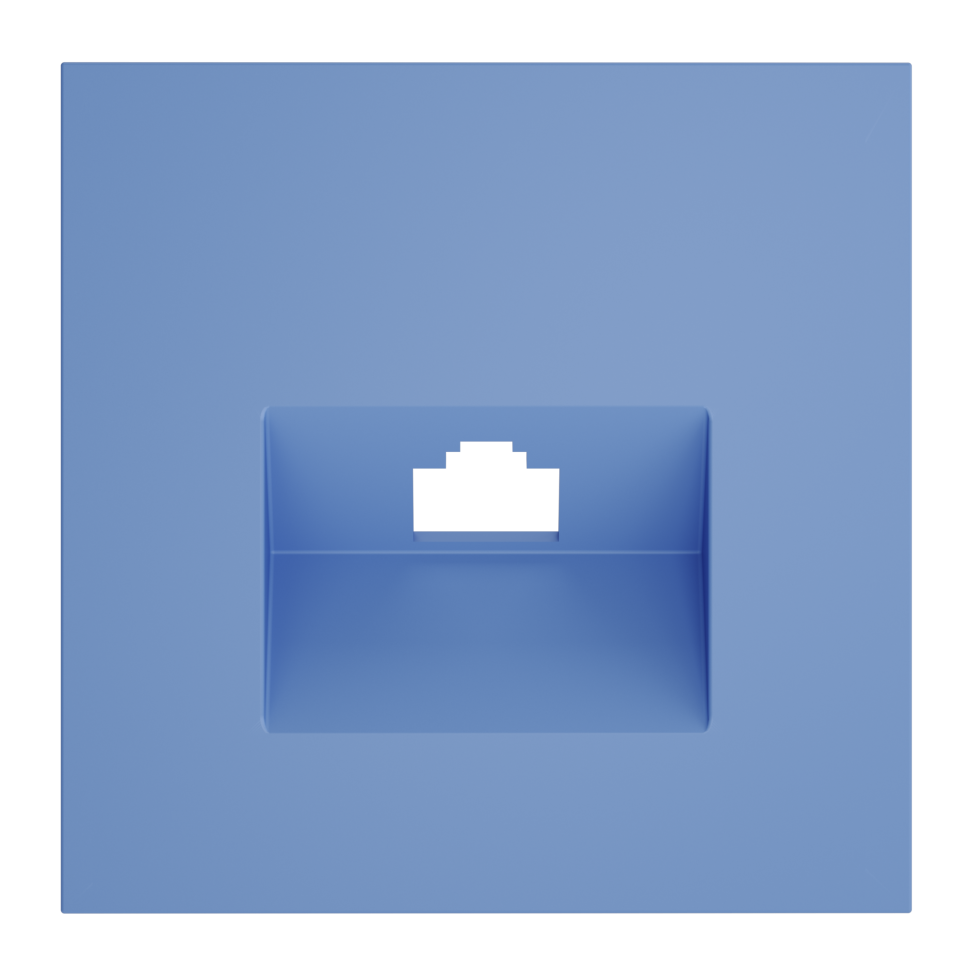 Накладка для розетки компьютерной RJ45 кат.6, S70 (деним)