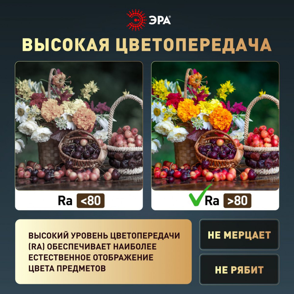 Потолочный светильник Эра Классик без ДУ SPB-6 BK 24W-5K Slim Base