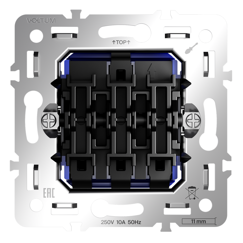 Механизм выключателя трехклавишного 10А, S70