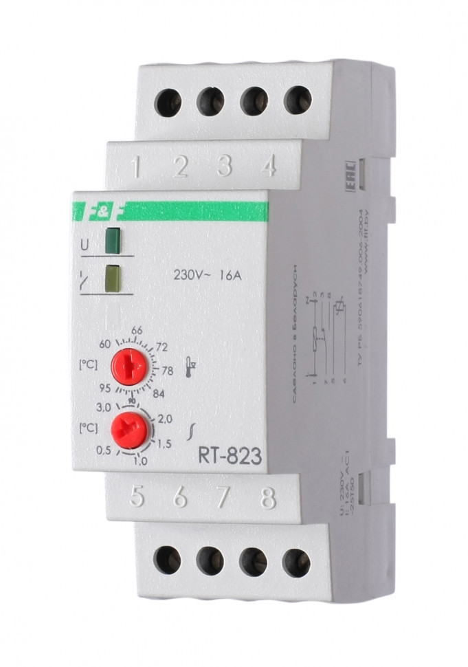 Аналоговый однофункциональный регулятор температуры RT-823