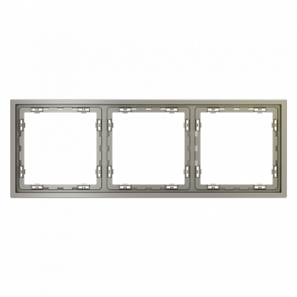Рамка пластиковая VOLTUM S70 на 3 поста, (шелк) VLS100304