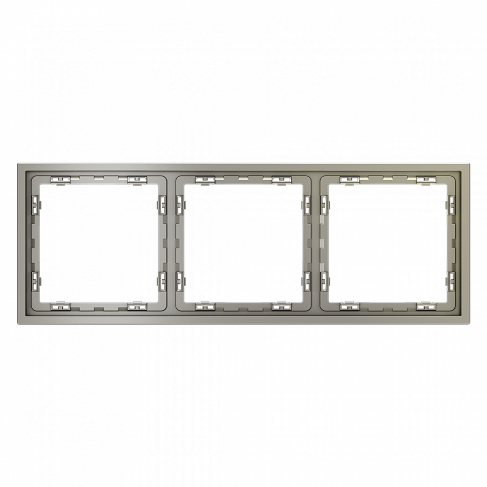 Рамка пластиковая VOLTUM S70 на 3 поста, (шелк) VLS100304