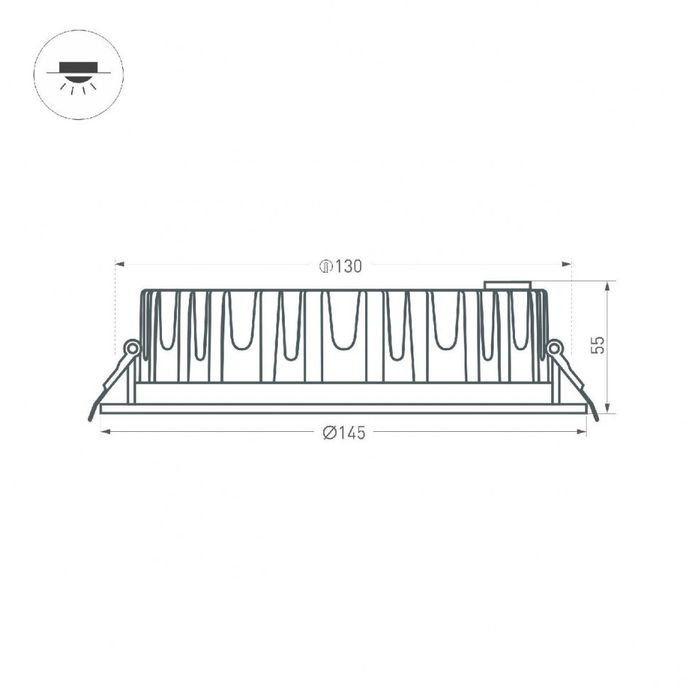 Встраиваемый светильник Arlight MS-MIST-BUILT-R145-15W Day4000 (WH, 110 deg, 230V) 039062