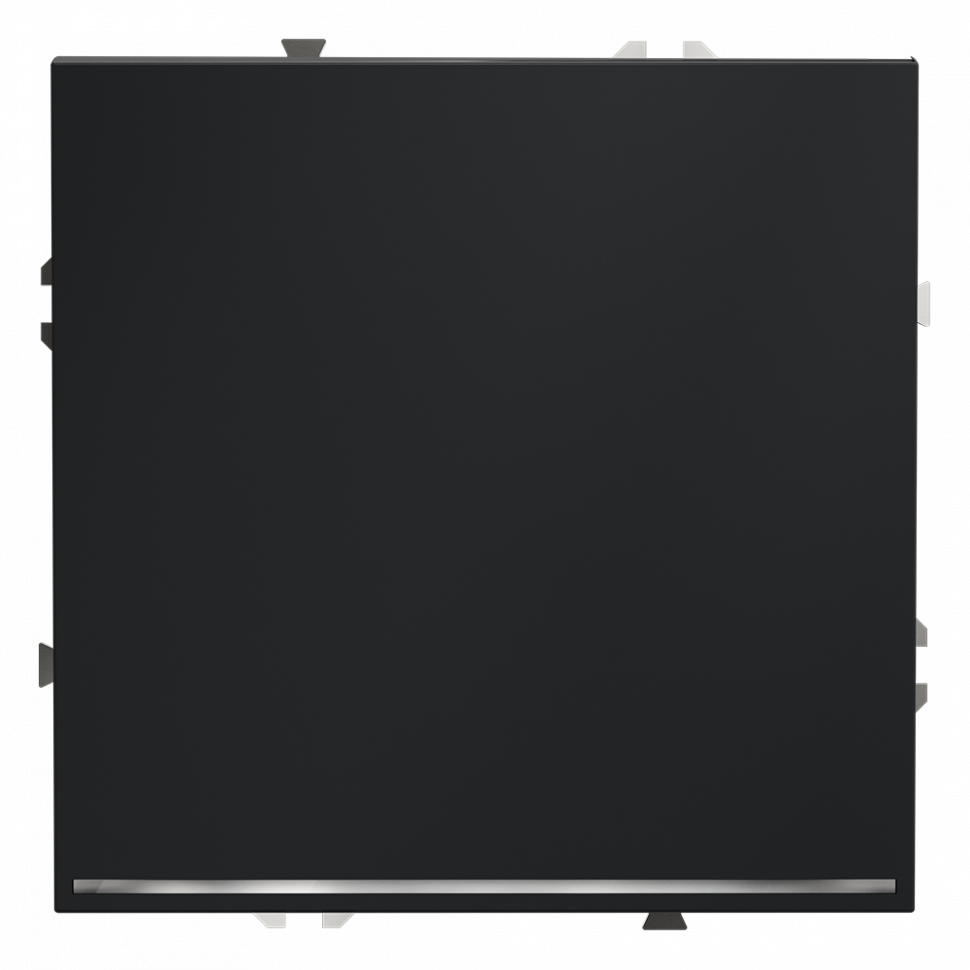 Проходной переключатель встраиваемый VOLTUM S70 одноклавишный с подсветкой 10А, (графит) VLS010407